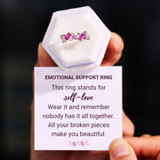 Self Love Emotional Support Pink Band Ring