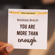 Badass B♥tch More Than Enough Bead & Tube Bracelet