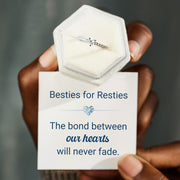 Besties for Resties Half Enamel Heart-Cut Rings