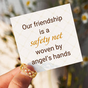 Our Friendship Is A Safety Net Woven By Angels' Hands Weave Rings