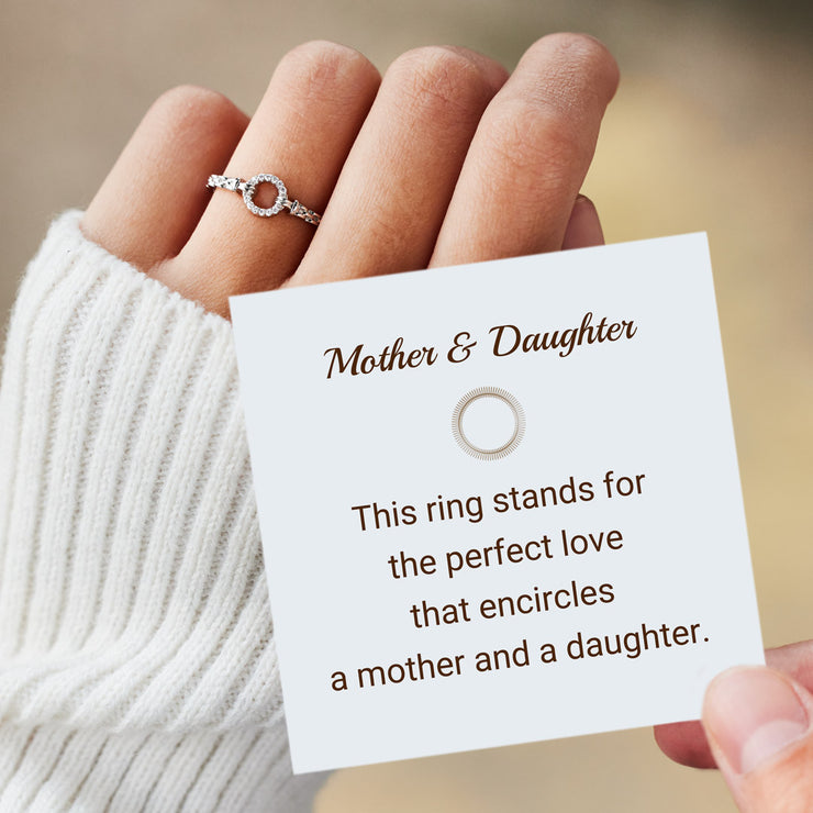 Matching Mother & Daughter Pavé Open Circle Ring