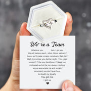Two Names&Birthstones Heart Ring