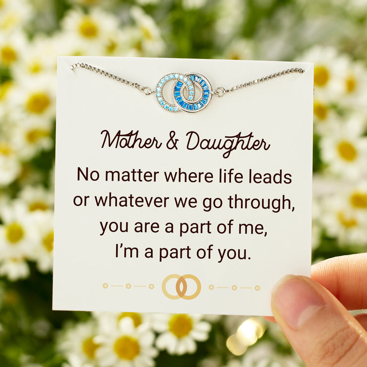 Mother & Daughter Linking Circles Bracelet