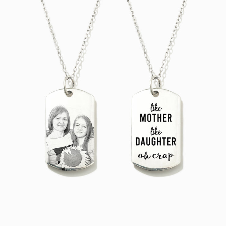 Custom Picture & Engraving Dog Tag Necklace