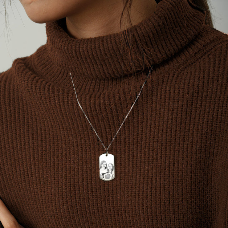 Custom Picture & Engraving Dog Tag Necklace