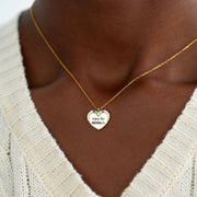 1-9 Birthstones Heart Necklace