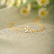 The Lord Stood With Me Golden Cross Bracelet