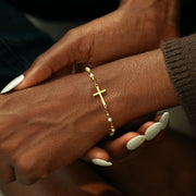 Cross Pearl Bracelet