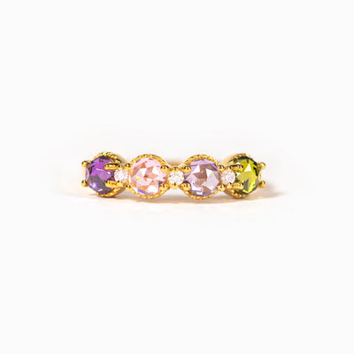 1-5 Round Cut Birthstones Ring