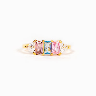 1-6 Square Birthstone Ring