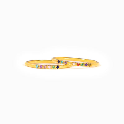 Milestones of Motherhood 1-12 Birthstone Dainty Ring