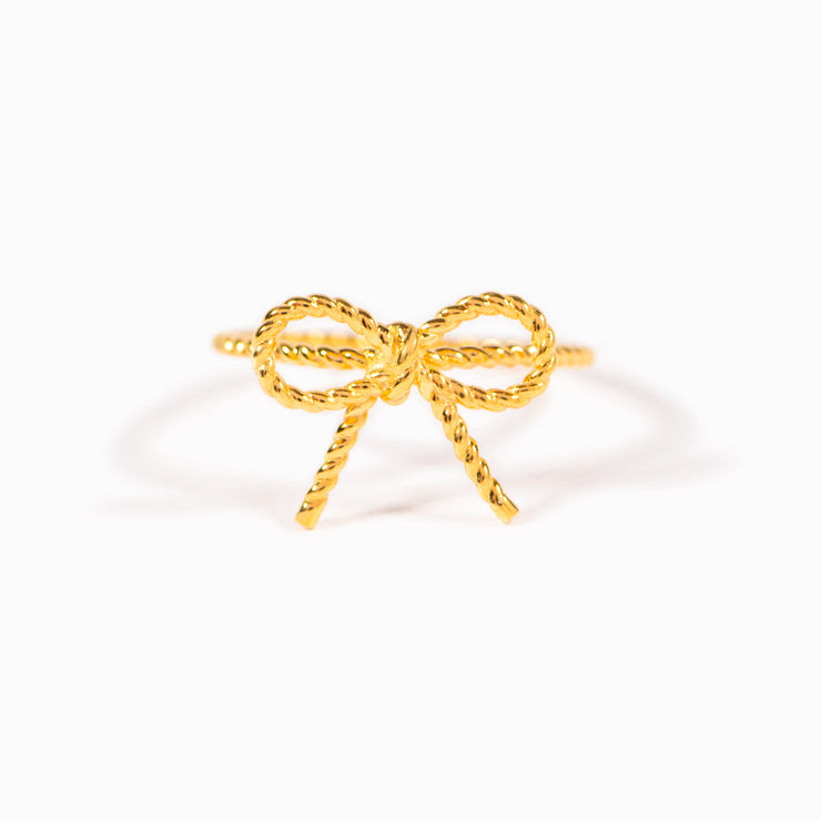 The Thread Of Gold That Ties Me To You Golden Ribbon Ring