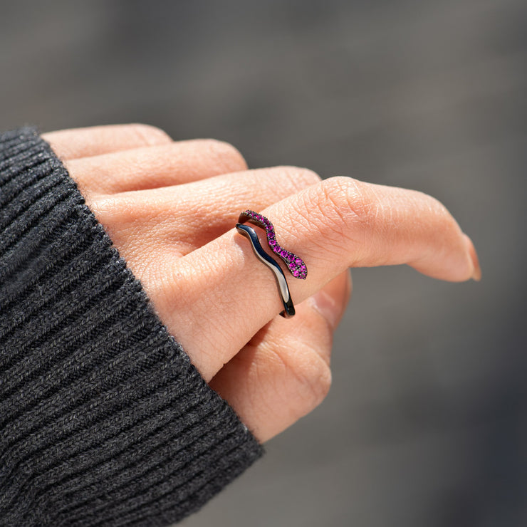 Year of The Snake Black Snake Ring