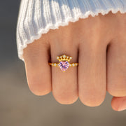 Crown Heart Ring
