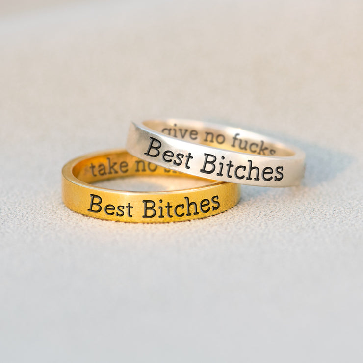 Best Bitches Matching Mantra Ring