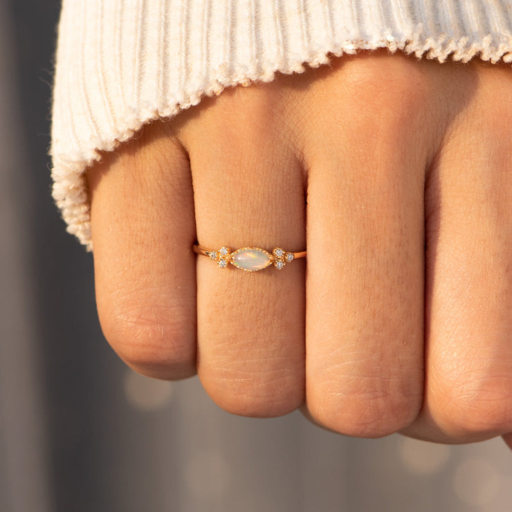 Oval Cut Opal Ring