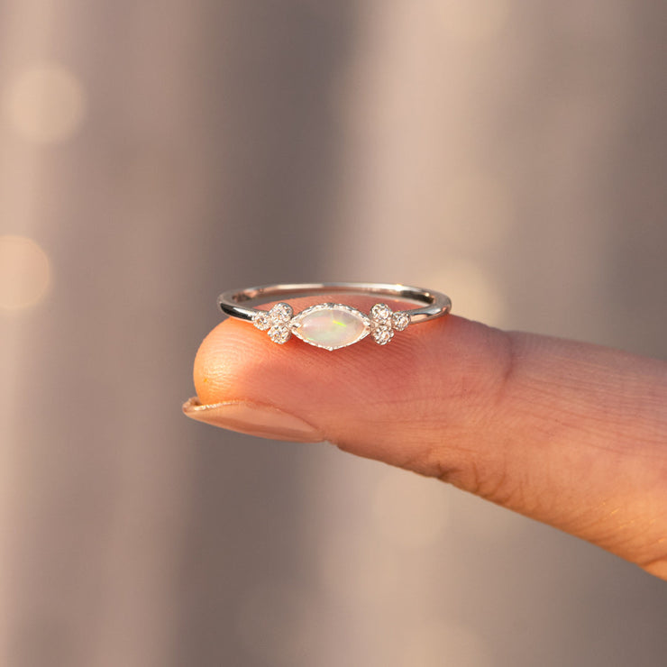 Oval Cut Opal Ring