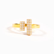 Dear Daughter Pavé Double Bar Ring