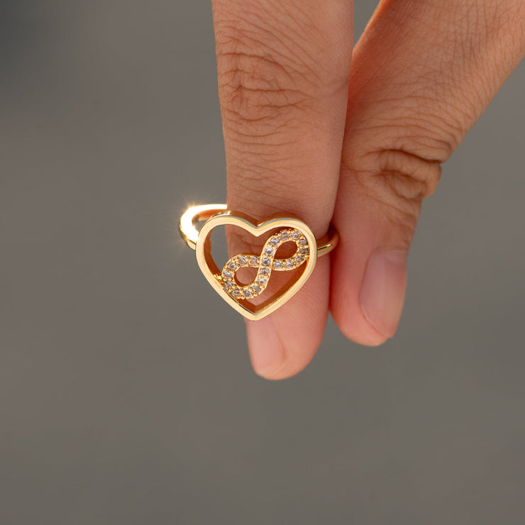 Infinity Sign Heart Ring