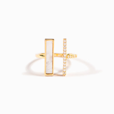 Golden Thick And Thin Ring