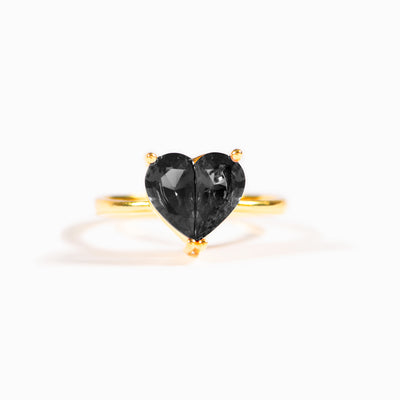 Take That Win Black Pieced Heart Ring