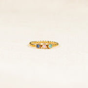 1-5 Birthstones Stackable Beaded Ring