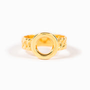 Strength And Heavenly Love Matching Cuban Chain Circle Ring