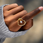 Embracing Heart Ring