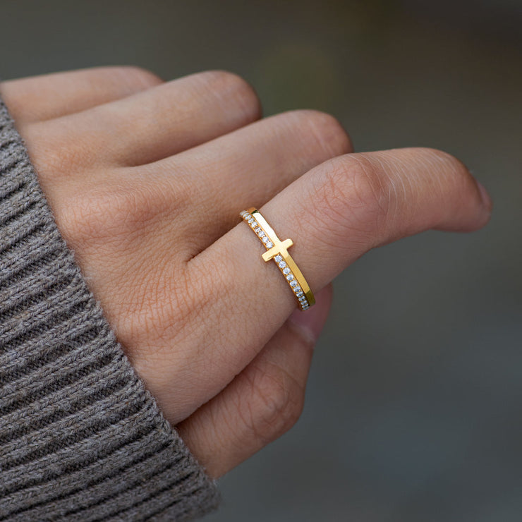 Golden Cross Ring