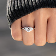 I Choose Me Dual Teardrop Heart Ring