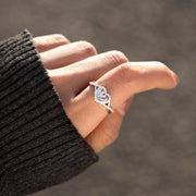I Choose Me Dual Teardrop Heart Ring