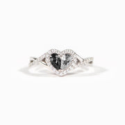 Take That Win Dual Teardrop Birthstone Heart Ring