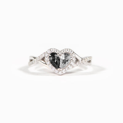Take That Win Dual Teardrop Birthstone Heart Ring