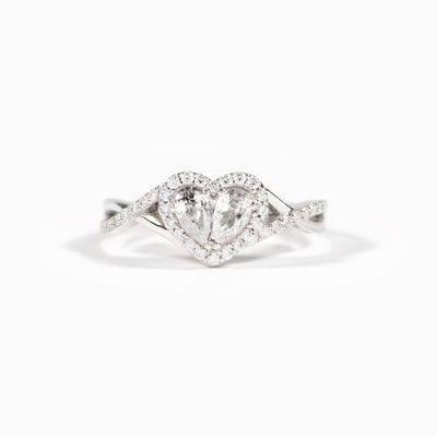 It's Okay Dual Teardrop Heart Ring