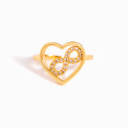 Infinity Sign Heart Ring