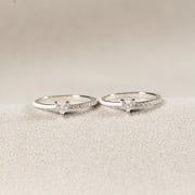 Besties for Resties Half Enamel Heart-Cut Rings