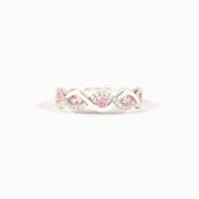 Besties Forever Matching Double Pink Wave Ring