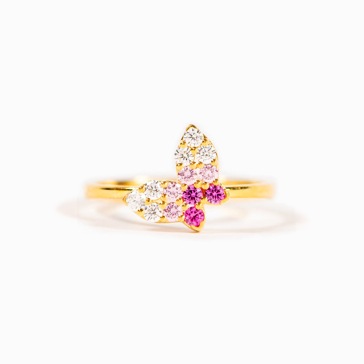 Pink Butterfly Ring