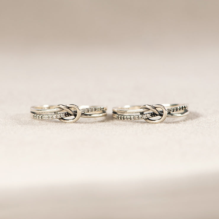 Double Band Knot Ring