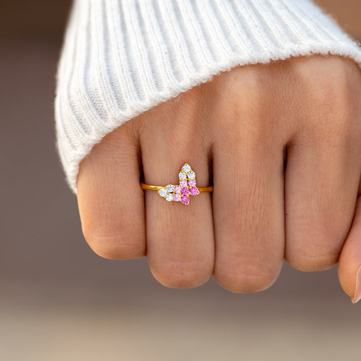 Pink Butterfly Ring