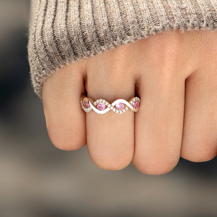 Pink Wave Ring