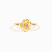 Three-Dimensional Birth Flower Stacking Mother's Ring