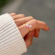 Pink Butterfly Ring