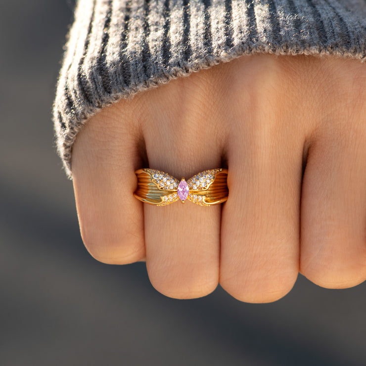 Dear Daughter Vintage Butterfly Ring