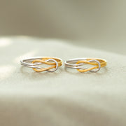 Two-Tone Square Knot Ring