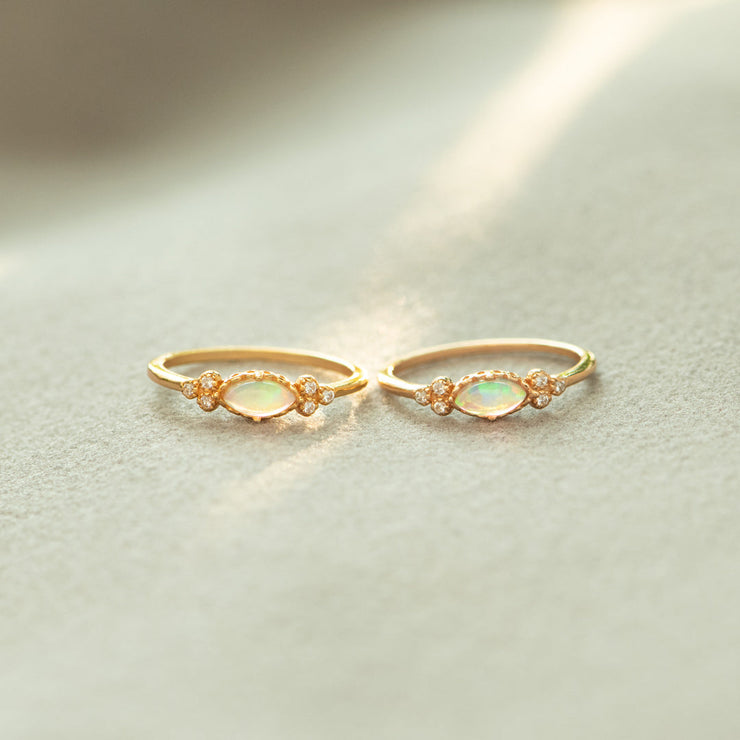 Oval Cut Opal Ring