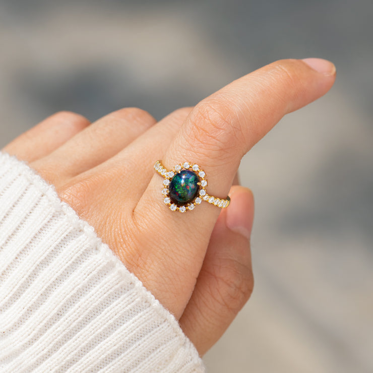 Black Opal Ring