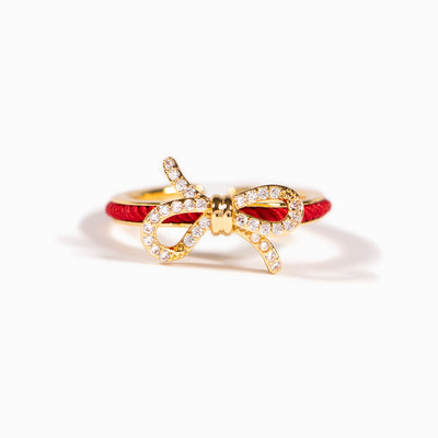 Mother Daughter Matching Red String of Fate Ring