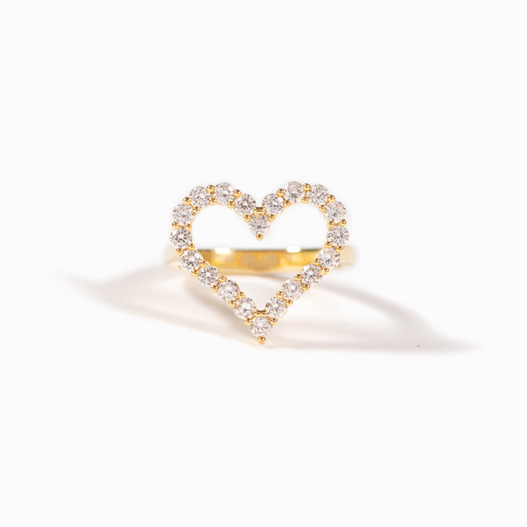 STFUATTDLAGG Sparkling Pavé Heart Ring