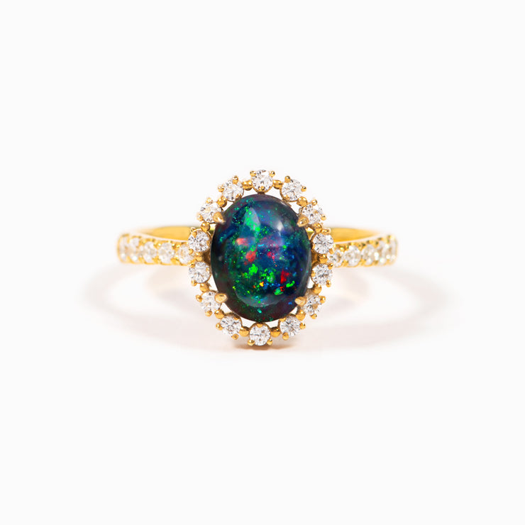 Black Opal Ring